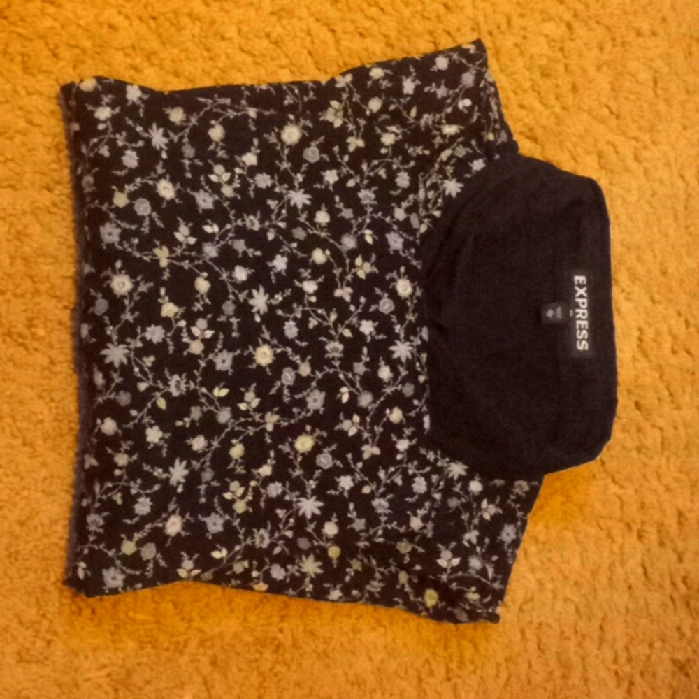 Express Brand floral pattern shirt
